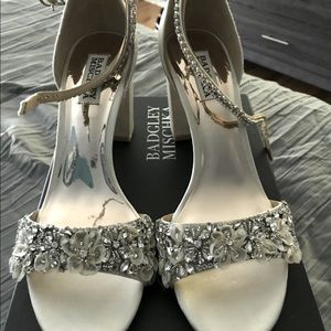 Badgley Mischka wedding shoes. Size 9